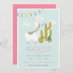 Whole Llama Fun Alpace Birthday Invitation