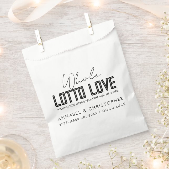 whole lotto love casino chips Lottery Tickets Favour Bag (Clipped)