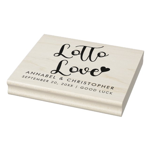 whole lotto love Lottery Ticket Wedding favor Rubber Stamp (Stamp)