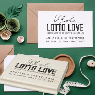whole lotto love Lottery Ticket Wedding favor Rubber Stamp