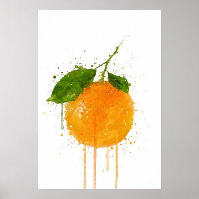 Whole Orange Fruit Poster (Front)