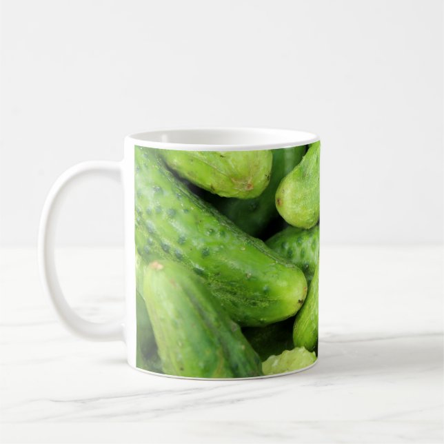 Whole Small Cucumbers Coffee Mug (Left)