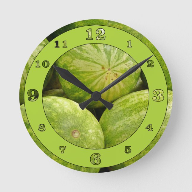 Whole Watermelons Round Clock (Front)