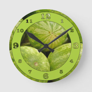 Whole Watermelons Round Clock