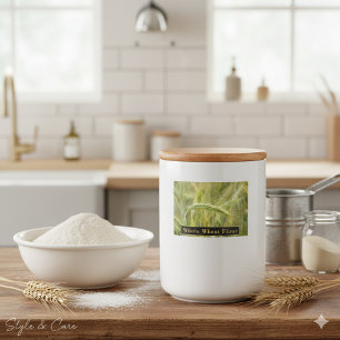 Whole Wheat Flour Label for Kitchen Storage