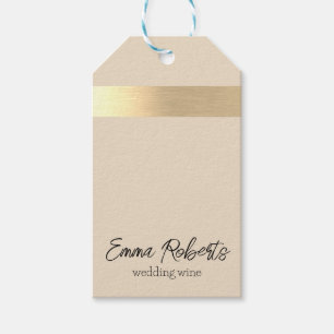Whole Wheat Gold Foil Rustic Faux Gift Tags