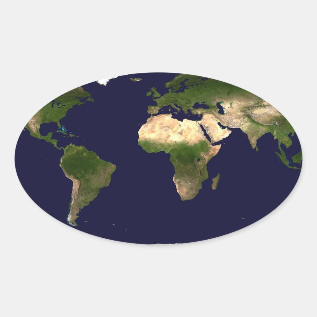 Whole World - Planet Earth Oval Sticker (Front)