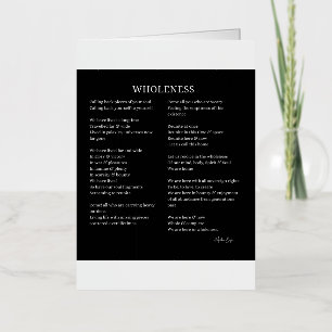 Wholeness Soul Self Love poem Foil Greeting Card