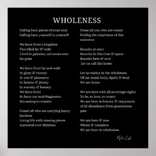 Wholeness Soul Self Love poem poster wall art poet