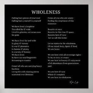 Wholeness Soul Self Love poem poster wall art poet