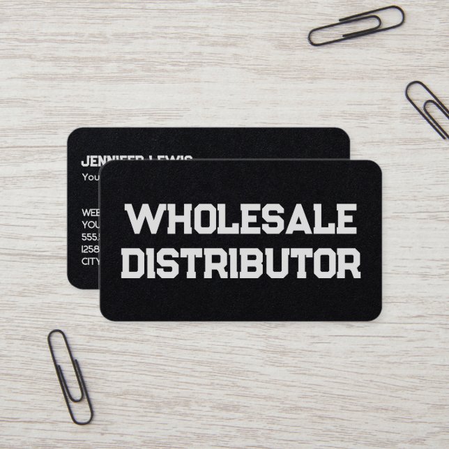 Wholesale Distributor Premium QR Business Card (Front/Back In Situ)