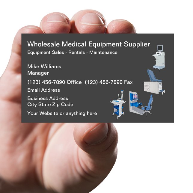 Wholesale Medical Equipment Business Cards (Creator Uploaded)