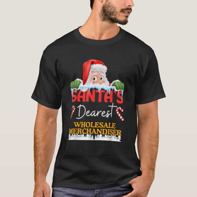 Wholesale Merchandiser Christmas Job Profession Sa T-Shirt (Front)