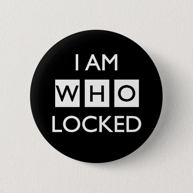 Wholocked 6 Cm Round Badge (Front)