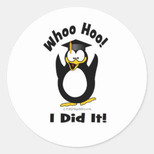 whoo hoo I did it Classic Round Sticker