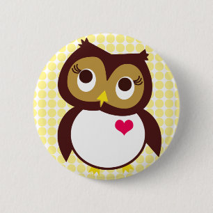 Whoo Loves You 6 Cm Round Badge