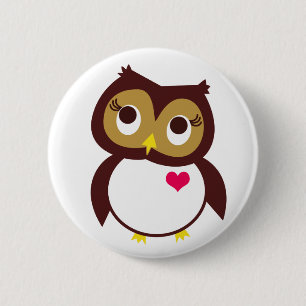 Whoo Loves You 6 Cm Round Badge