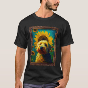Whoodle Painting Sunflower Flower Mum Women Floral T-Shirt