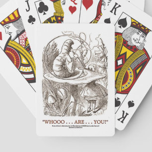 Whooo...Are...You? Alice Caterpillar Wonderland Playing Cards