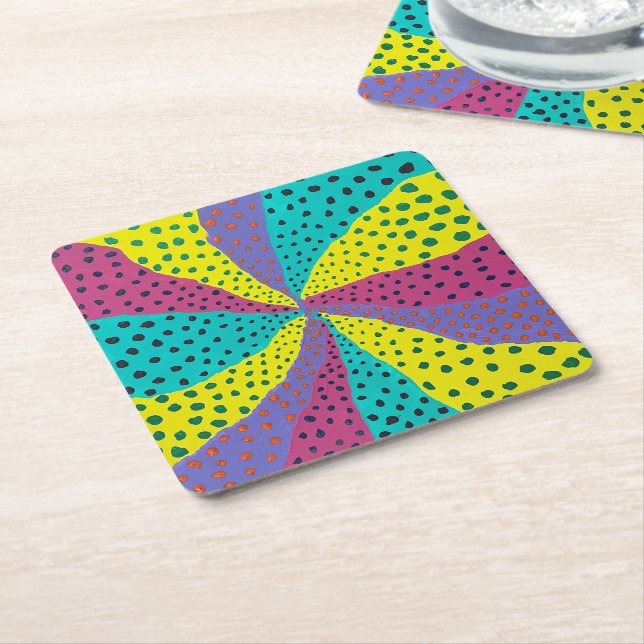 Whoop Square Paper Coaster (Angled)