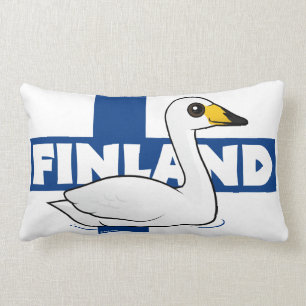 Whooper Swan of Finland Lumbar Cushion