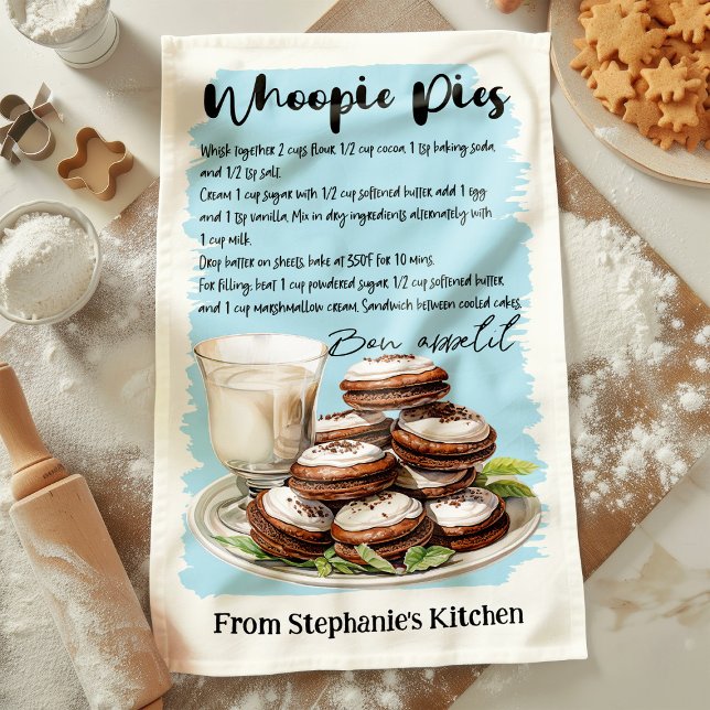 Whoopie Pies Recipe Personalised Tea Towel (Creator Uploaded)