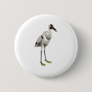 Whooping Crane 6 Cm Round Badge
