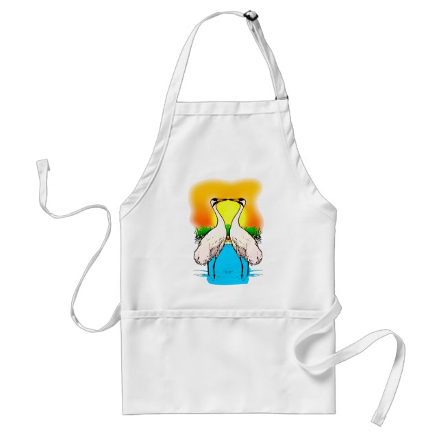 Whooping Cranes in Love Standard Apron (Front)