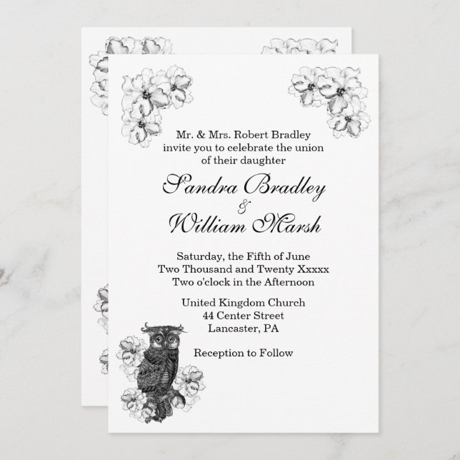 Whoo's Getting Married Awesome Wedding Invitation (Front/Back)