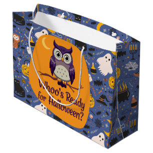 Whoo's Ready for Halloween Large Gift Bag