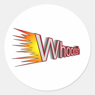 whoosh classic round sticker