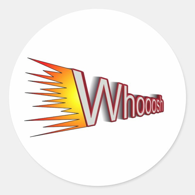 whoosh classic round sticker (Front)
