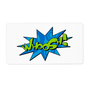 Whoosh Comic Book Sticker Label