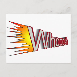 whoosh postcard