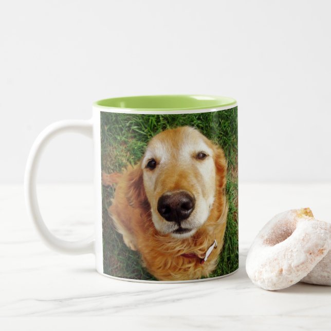 Who's a Good Boy Two-Tone Coffee Mug (With Donut)