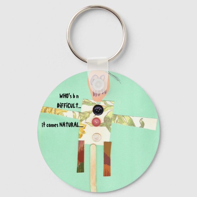Who's b n difficult it's nature  "Autism Speaks" Key Ring (Front)