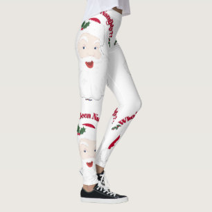 Who's Been Naughty? Vintage Santa Leggings