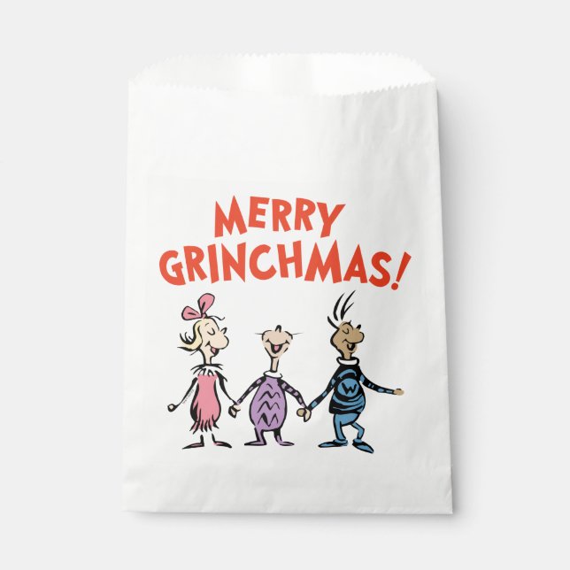 Whos Holding Hands Merry Grinchmas Favour Bag (Front)