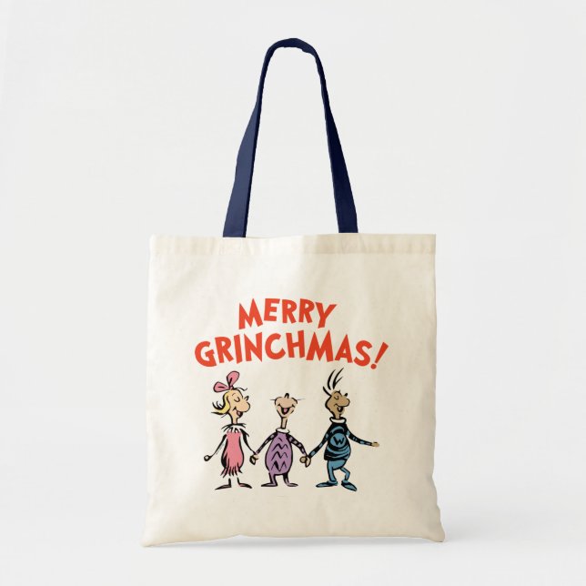 Whos Holding Hands Merry Grinchmas Tote Bag (Front)