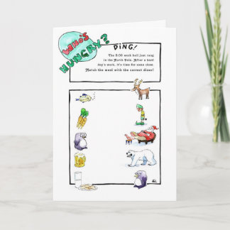 Who's Hungry (Xmas Matching Game) Holiday Card