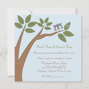 Who's In Love Owl Wedding Invitation