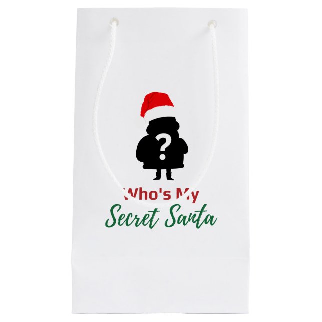 Who's My Secret Santa Small Gift Bag (Front)
