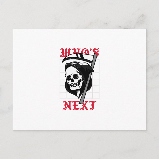 Who's Next with Grim Reaper Postcard (Front)