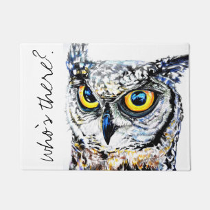 Who's there? owl doormat