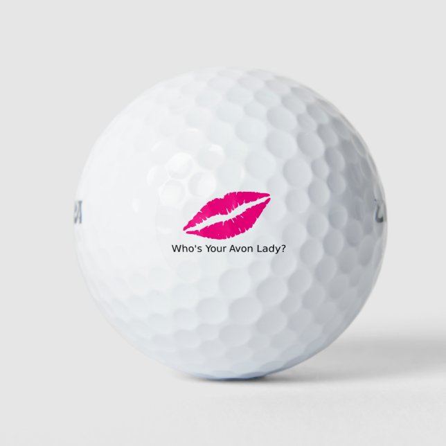 Who's Your Avon Lady Lips Golf Balls (Front)