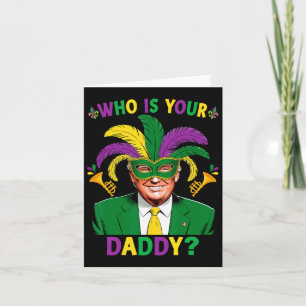 Whos Your Crawdaddy Crawfish Jester Trump Beads Ma Card
