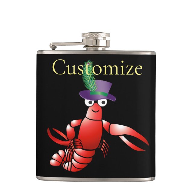 Who's Your Crawdaddy? Thunder_Cove Hip Flask (Front)