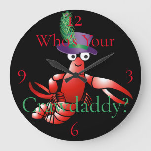 Who's Your Crawdaddy? Thunder_Cove Large Clock