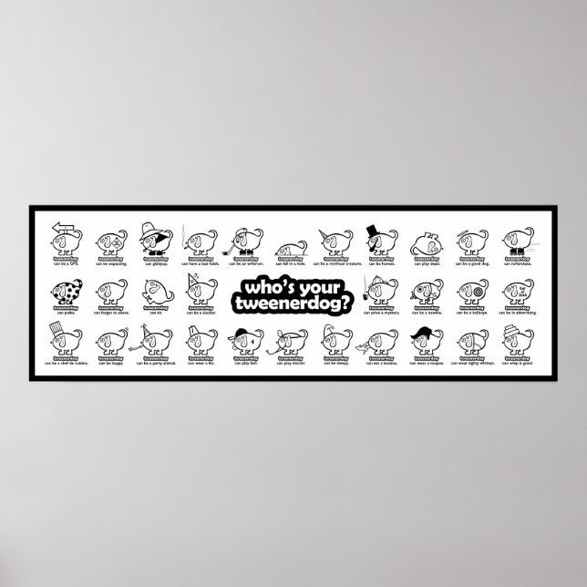 who's your tweenerdog? design #1 Poster (Front)