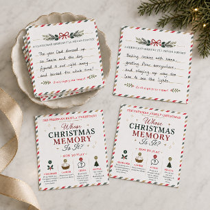 Whose Christmas Memory Is It Family Keepsake Game Card